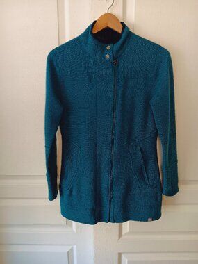Title Nine Women's Teal Swacket Sweater Jacket Size S
